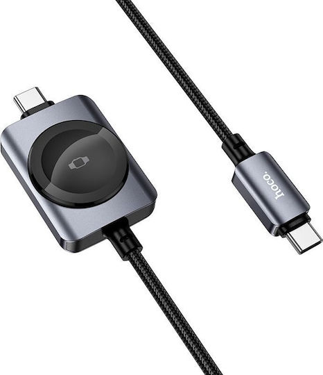Hoco Usb C Zu Usb C Kabel Pd100w Drahtloses Laden Apple Watch 1 2 M Cw66 Schwarz