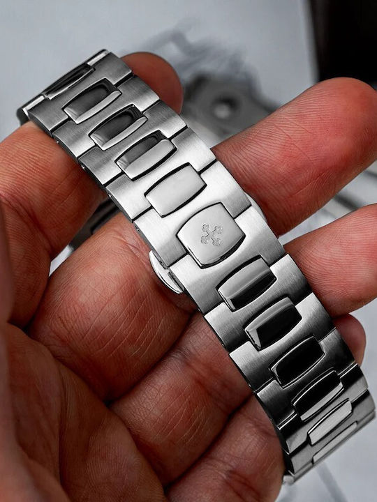 Venezianico Herrenuhr Automatisch mit Silber Metall-Armband