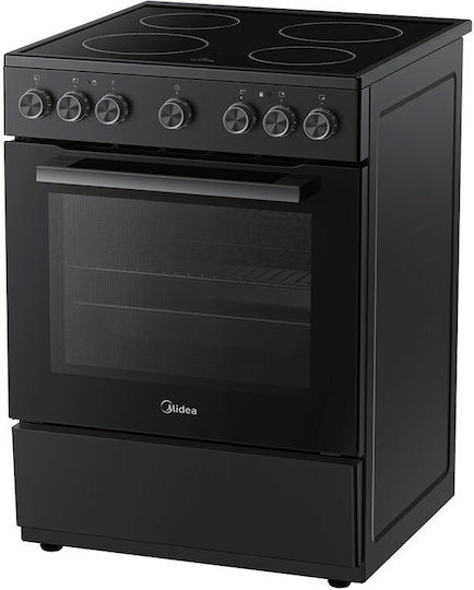 Midea Herd 70l mit Keramik Kochfeld P60cm Schwarz