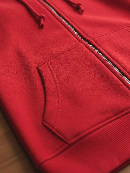 B&C Organic Damen Werbebekleidung Langärmeliges Rot