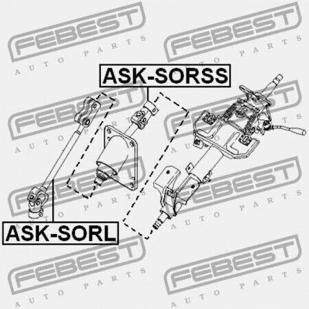 Febest Lenkradstütze Unterteil Kia Sorento 02 2002-2006 Cis 56400-3e110
