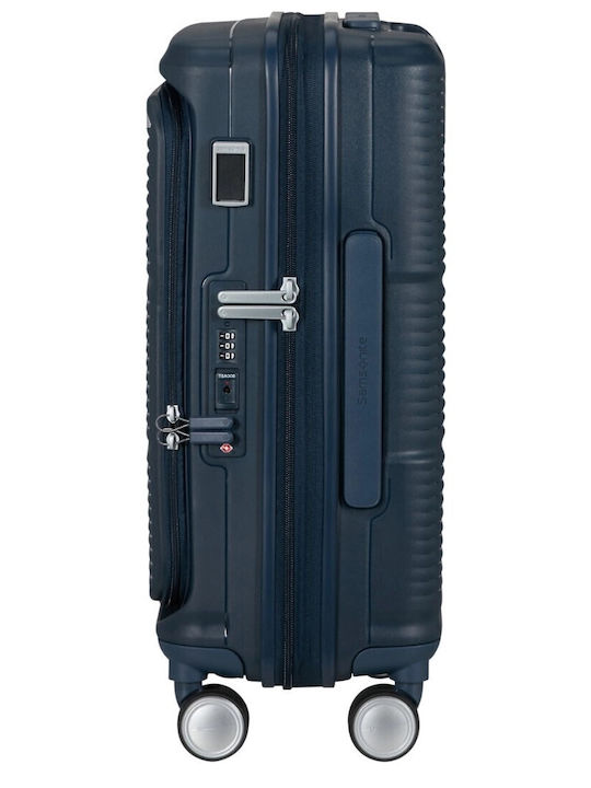 Samsonite Spinner Cabin Hard Blue Suitcase Height 55cm