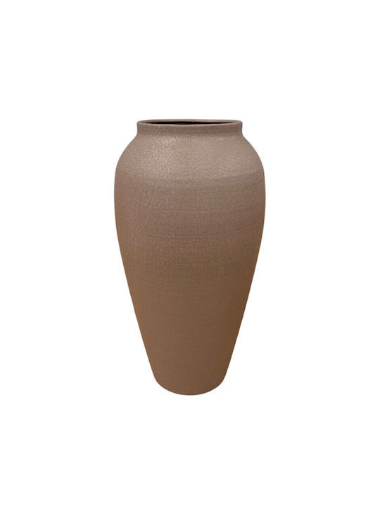 Decorative Brown Metallic Vase 12xH35cm