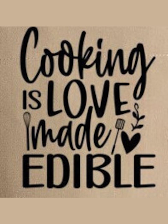 Pop Culture Cooking Is Love Made Edible Ποδιά Κουζίνας Καφέ 75x90cm P063222135F1