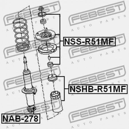Febest Абсорбатор На Удари За NIssa Pathfinder