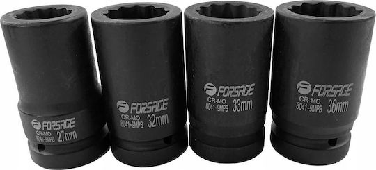 Forsage Pneumatic Sockets With 1" Frame Host Set 4 Pieces