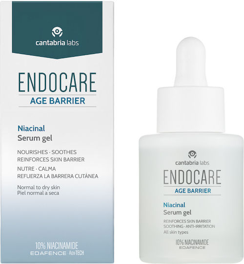 Cantabria Labs Endocare Age Barrier Niacinal Serum Gel 30ml High Performance Serum-Gel with 10% Niacinamide and Hyaluronic Acid