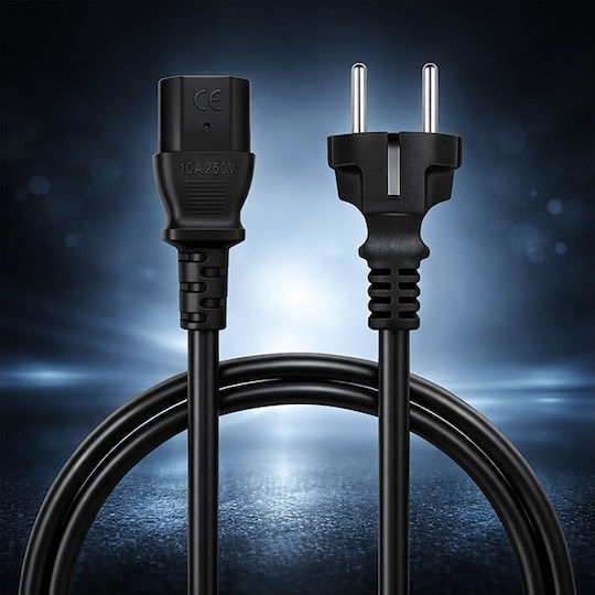 Qoltec Schuko / IEC C13 / IEC C14 - Schuko / IEC C13 / IEC C14 Cable 1.5m