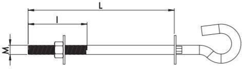 ALPAR Galvanized Hook Screw Length 16mm