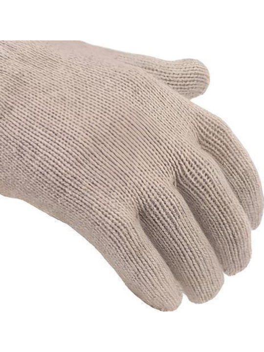 Beige Woolen Gloves