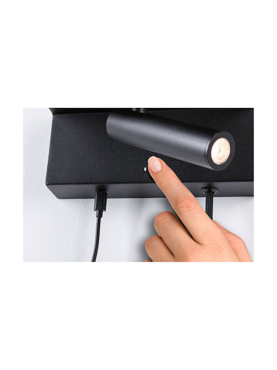 Paulmann LED Warmes Weiß Decken- und Wandleuchte in Schwarz