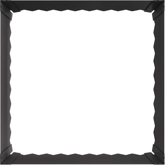 vidaXL Gardă Vie De Grădină Metalică Neagră 60x60cm 4 Bucăți
