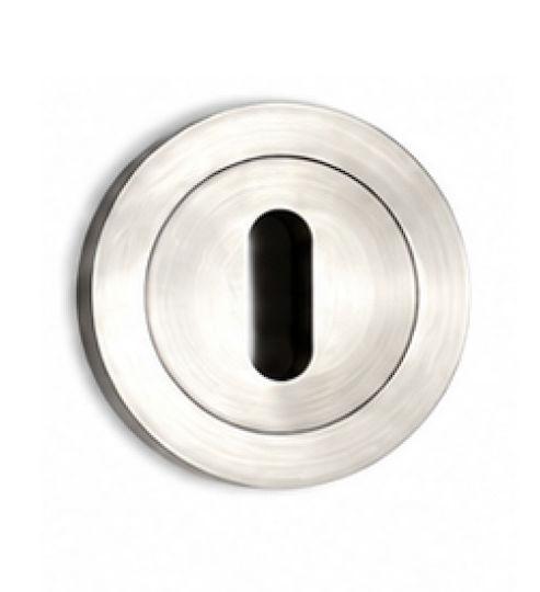 Round Rosette for Interior Arch Door Metal Insert Simple Key Anthracite
