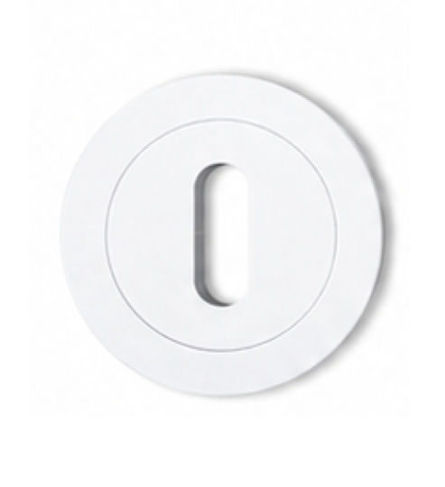 Round Rosette for Interior Door Metal Keyhole Satin Finish