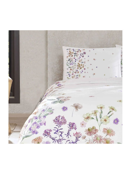 Tac Σετ Κουβερλί Διπλό Μωβ 200x230cm 4τμχ