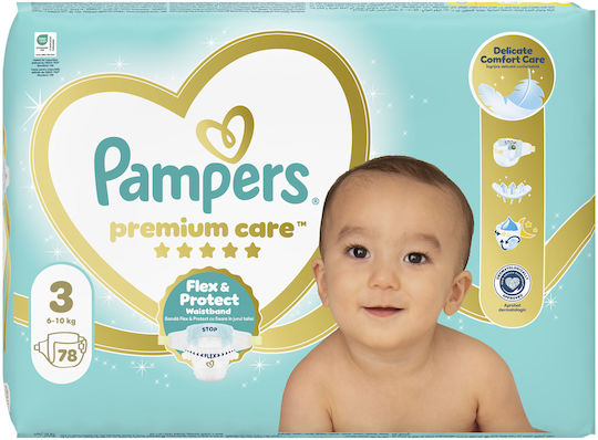 Pampers Tape Diapers Premium Care No. 3 for 6-10kg 78pcs