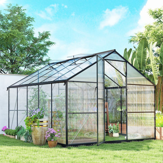 Outsunny 84H-667V01BK Seră cu Cadru din Aluminiu 34x2.47x25m