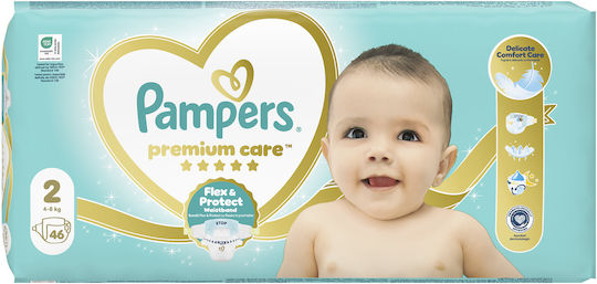 Pampers Памперси с лента Premium Care № 2 за 4-8kg 46бр