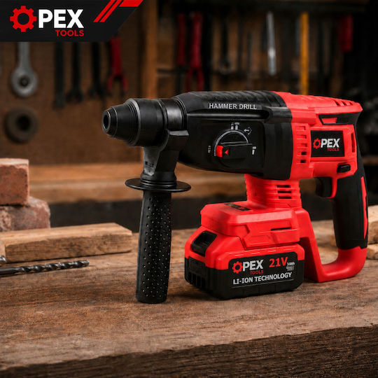 Verk Group Battery Brushless 21V 2x3Ah Impact Rotary Hammer with SDS Plus Socket