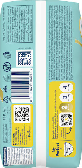 Pampers Πάνες με Αυτοκόλλητο Premium Care No. 2 για 4-8kg 23τμχ