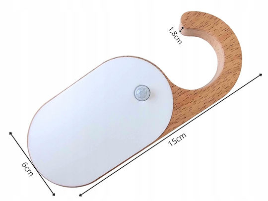 Verk Group Rechargeable LED Night Light with Battery Power and Motion Sensor