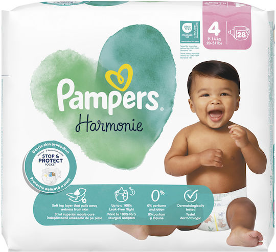 Pampers Tape Diapers Harmonie 1+1 No. 4 for 9-14kg 56pcs