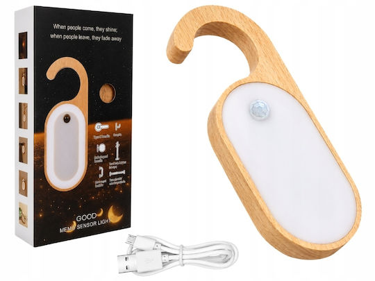 Verk Group Rechargeable LED Night Light with Battery Power and Motion Sensor