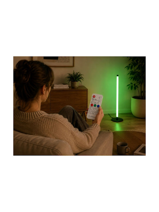 Verk Group Lampadar LED de podea Î50xL1.5cm cu lumină RGB Negru