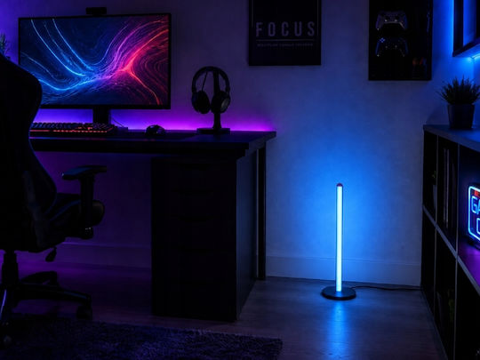 Verk Group LED Φωτιστικό Δαπέδου Υ50xΜ1.5εκ. με RGB Φως Μαύρο
