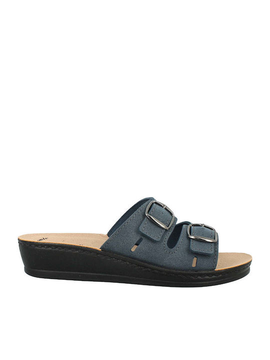 Women's Flat Sandals Anatomic in Blue Color