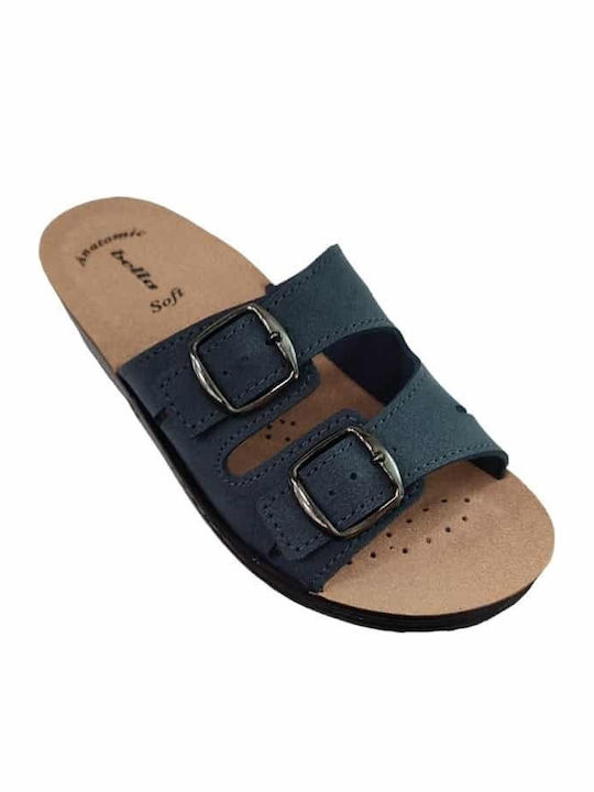 Women's Flat Sandals Anatomic in Blue Color