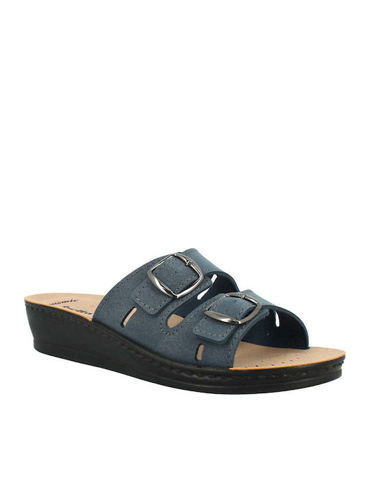 Women's Flat Sandals Anatomic in Blue Color