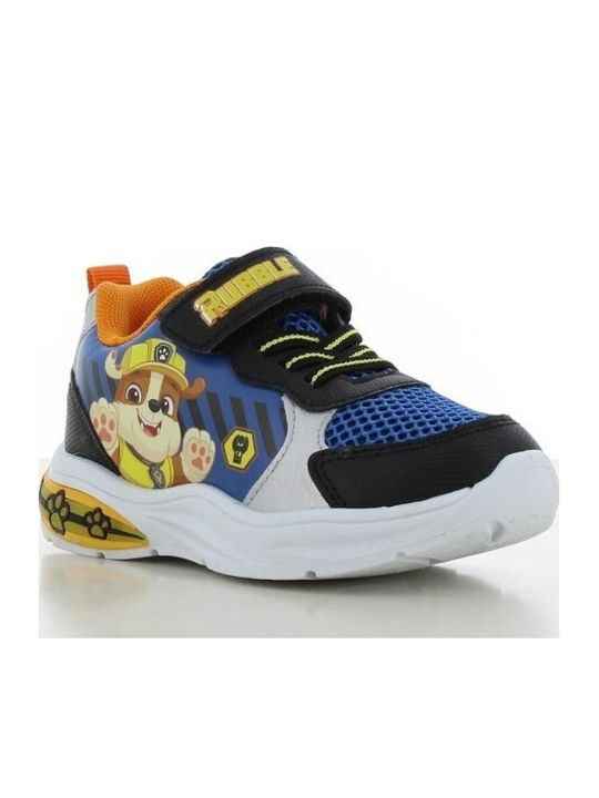 Παιδικά Sneakers με Σκρατς & Φωτάκια Μπλε