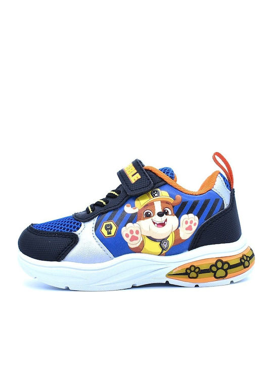 Παιδικά Sneakers με Σκρατς & Φωτάκια Μπλε