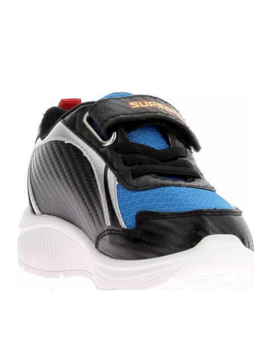 Παιδικά Sneakers Ανατομικά με Σκρατς & Φωτάκια Μαύρα