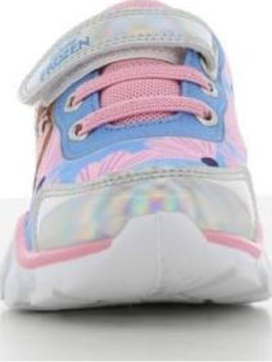 Kids Sneakers with Hoop & Loop Closure and Blue Lights