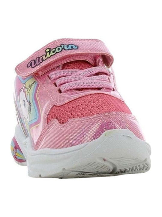 Unicorn Παιδικά Sneakers με Φωτάκια Φούξια