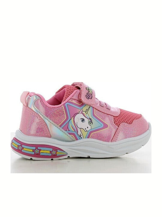Unicorn Παιδικά Sneakers με Φωτάκια Φούξια