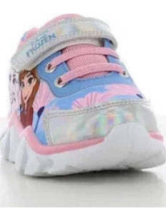 Kids Sneakers with Hoop & Loop Closure and Blue Lights