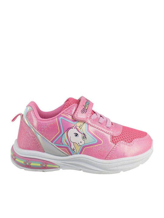 Unicorn Παιδικά Sneakers με Φωτάκια Φούξια