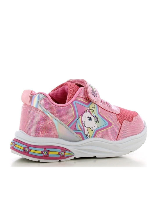 Unicorn Παιδικά Sneakers με Φωτάκια Φούξια