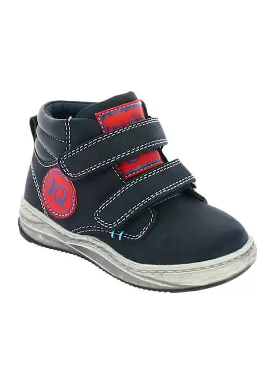 Andy Παιδικά Sneakers High Ανατομικά με Σκρατς Navy Μπλε