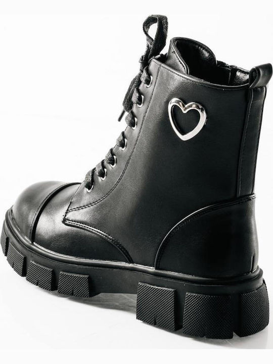 Kids Boots with Zipper Black