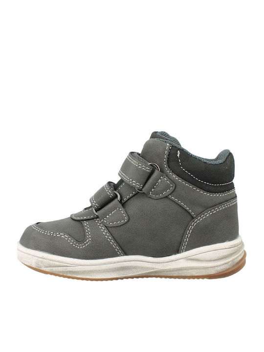 Rafal Lederne Kinderstiefeletten mit Klettverschluss Gray