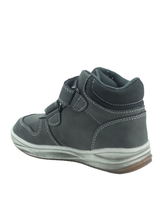 Rafal Lederne Kinderstiefeletten mit Klettverschluss Gray