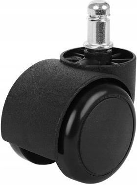 Caster for Office Chair Made of Rubber 5 Pieces Black
