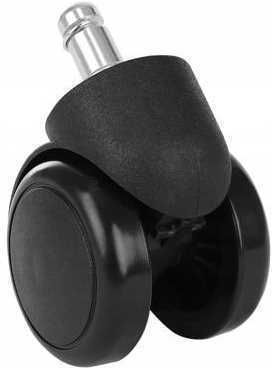Caster for Office Chair Made of Rubber 5 Pieces Black