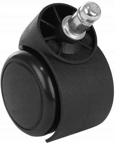 Caster for Office Chair Made of Rubber 5 Pieces Black