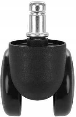 Caster for Office Chair Made of Rubber 5 Pieces Black
