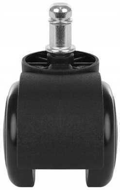 Caster for Office Chair Made of Rubber 5 Pieces Black